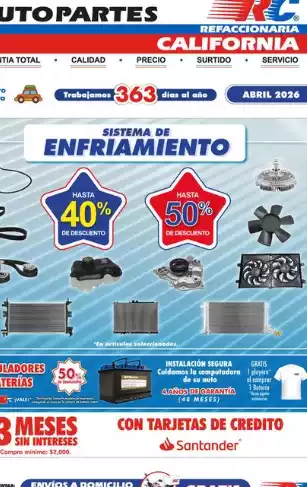 Catálogo Refaccionaria California 2026 Abril Ofertas